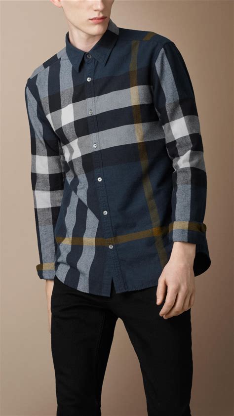 burberry long sleeve for men|burberry flannel shirt men's.